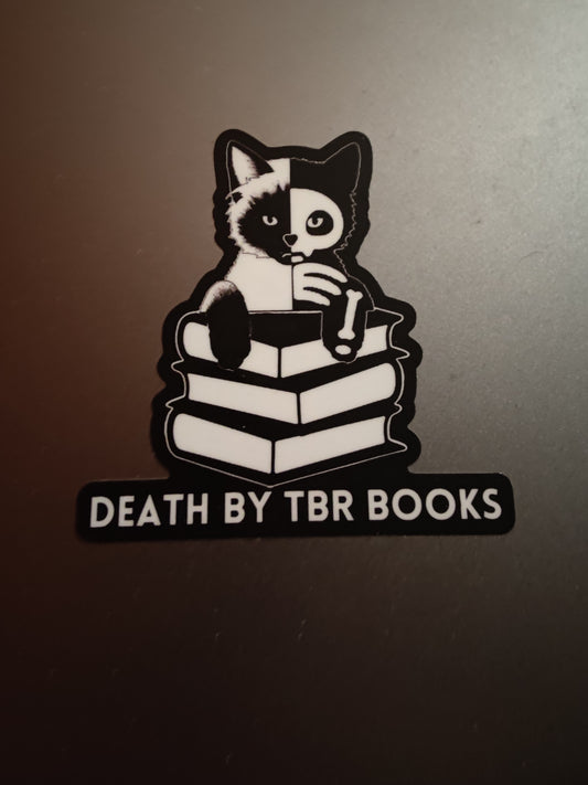Death By TBR Books Sticker