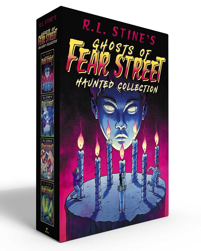 R.L. Stine's Ghosts of Fear Street Haunted Collection (Boxed Set): Hide and Shriek; Who's Been Sleeping in My Grave?; The Attack of the Aqua Apes; Nightmare in 3-D cover image