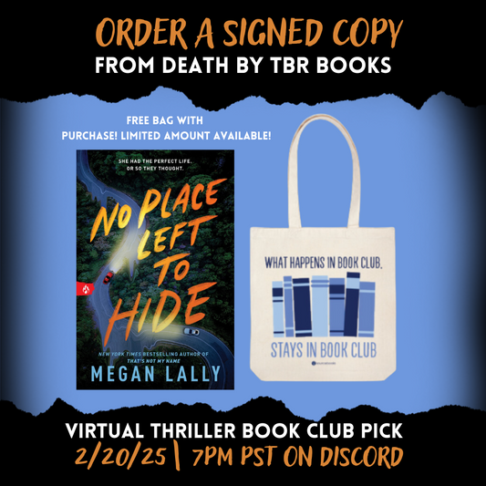No Place Left to Hide - Megan Lally - SIGNED COPIES
