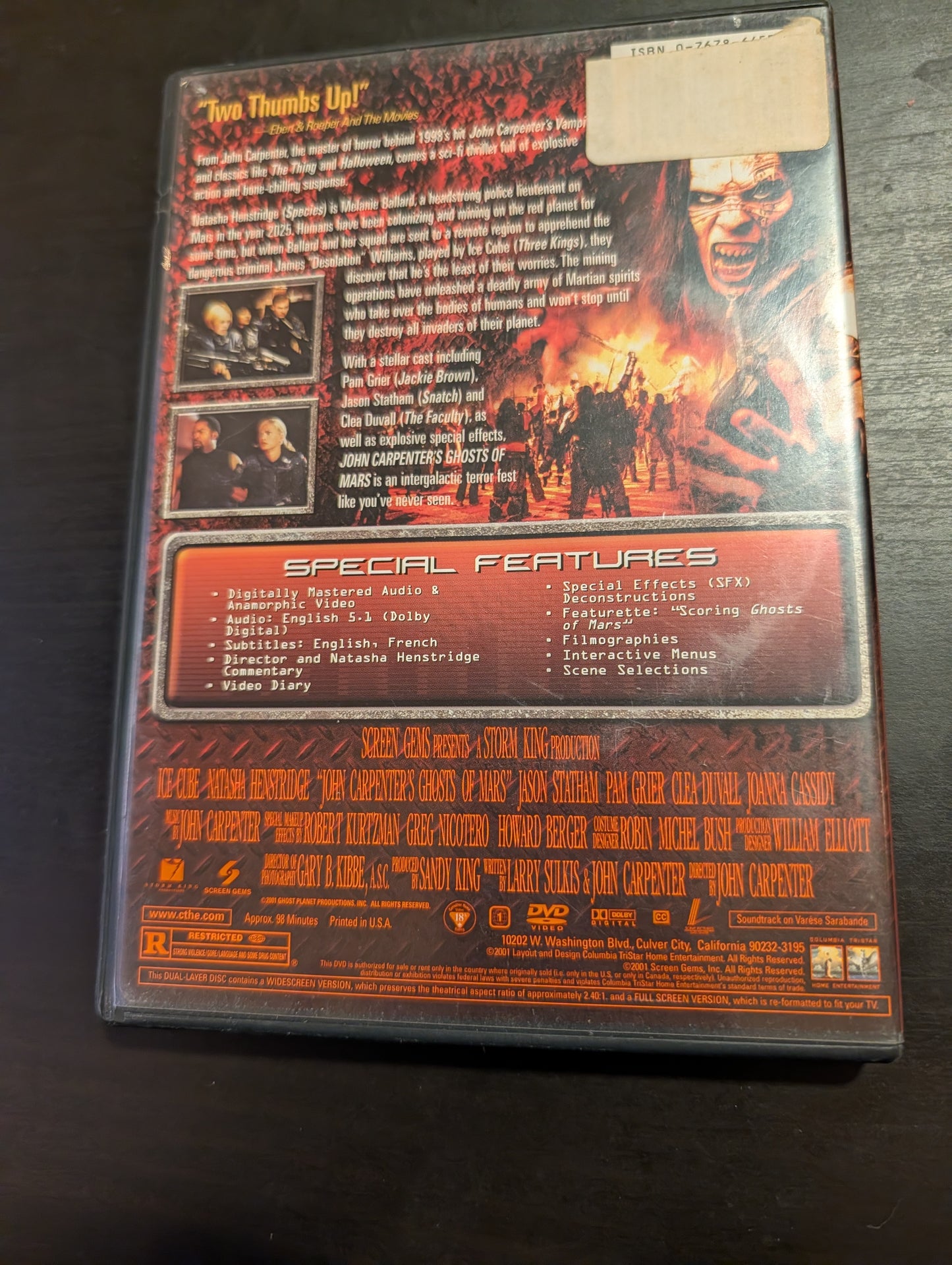 Ghosts of Mars DVD