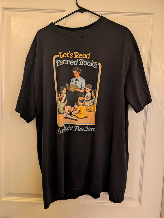 Let's Read Banned Books T-Shirt Size 2XL