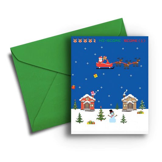 Video Game Santa Holiday Card