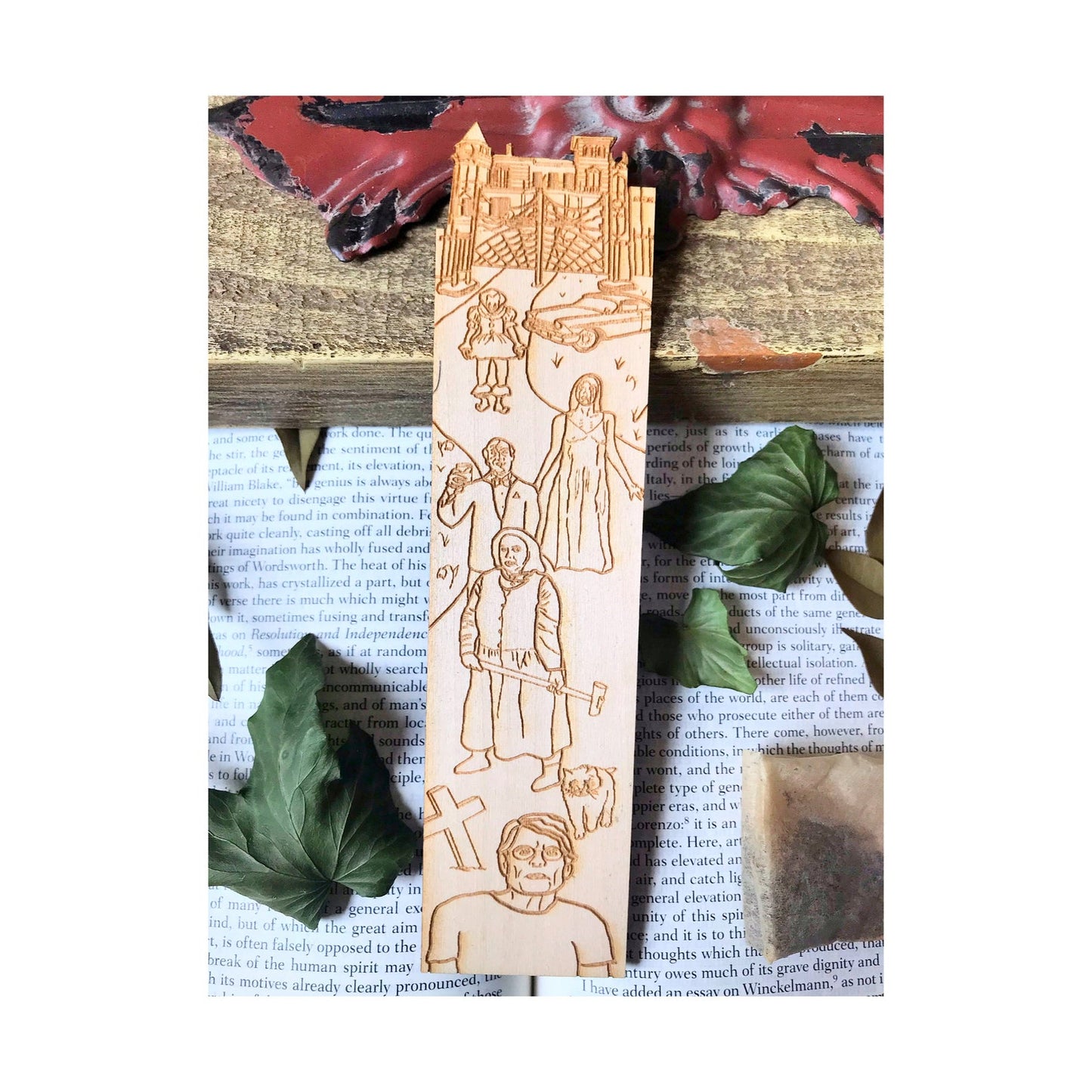 King of Horror Wooden Bookmark