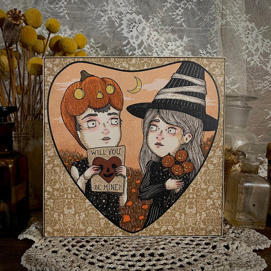 Halloween Lovers 8x8 Art Print